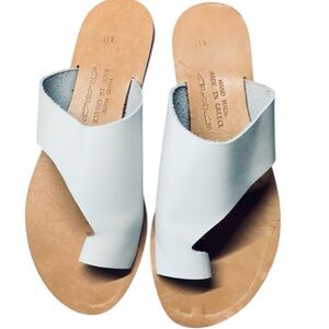 100% Leather Handmade In Greece Sandal Size 8 (Unbranded / Artisan Made)